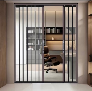 折叠门隔断门厨房开燃气卫生间推拉隐形门亚克力水晶板免打孔移门