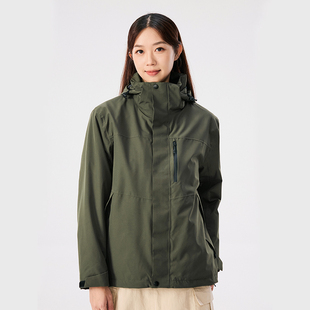 希禾同款羽绒冲锋衣男户外女三合一防风防水外套抓绒登山服