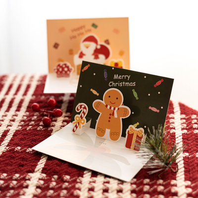 可爱立体圣诞贺卡儿童节日祝福