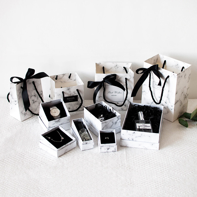 ins冷风大理石口红手链戒指表耳环钉项链首饰收纳小号包装礼品盒|ruв категории офисное оборудование/расходные материалы/соответствующие услуги, упаковочного оборудования/знаки и расходных материалов, подарочная коробка - от Buy2taobao.com для оказания профессиональной услуги покупки агента Taobao