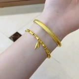 Золотой бамбуковый браслет, цепочка для влюбленных, подарок на день рождения