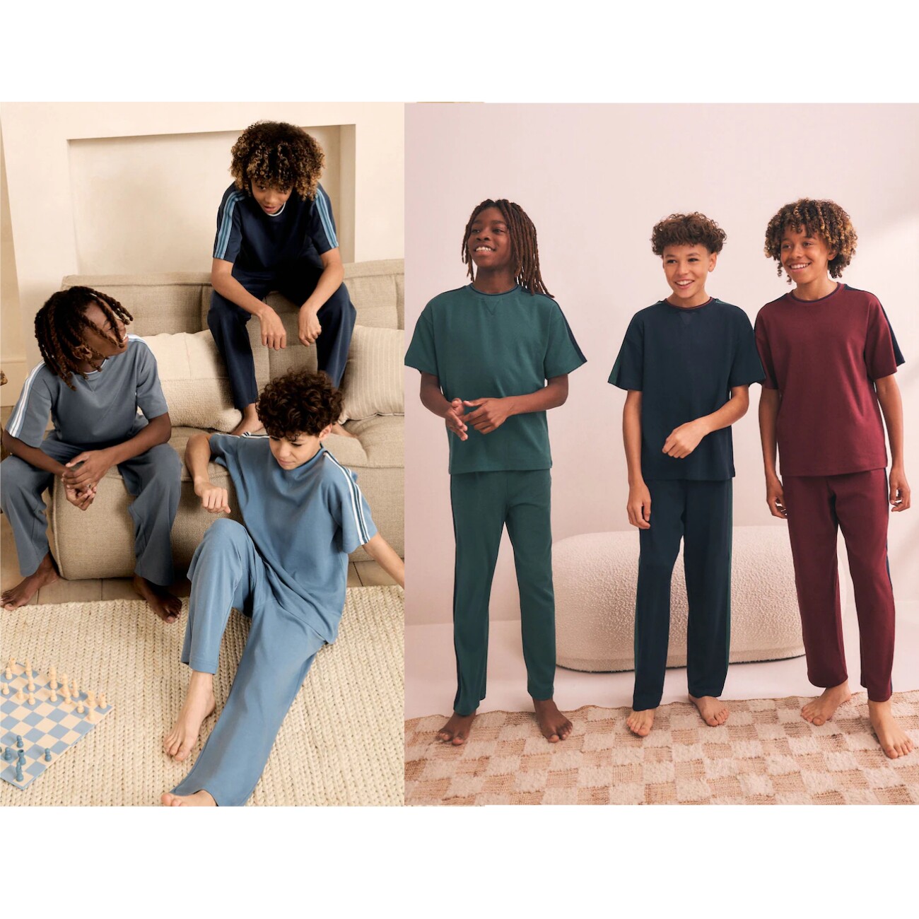 NEXT简约纯色纯棉短袖居家服睡衣