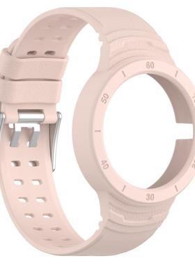 适用华为watch GT Cyber手表带运动雅致纯色休闲硅胶壳带一体表带