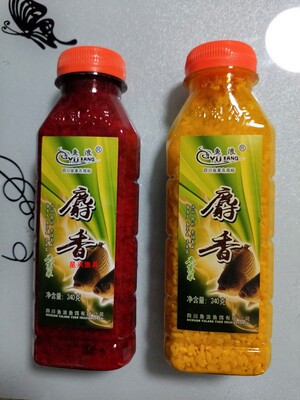 鱼浪小瓶麝香底窝米红黄240克