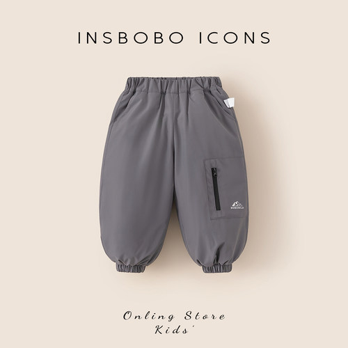 INSbobo简约夹棉工装裤