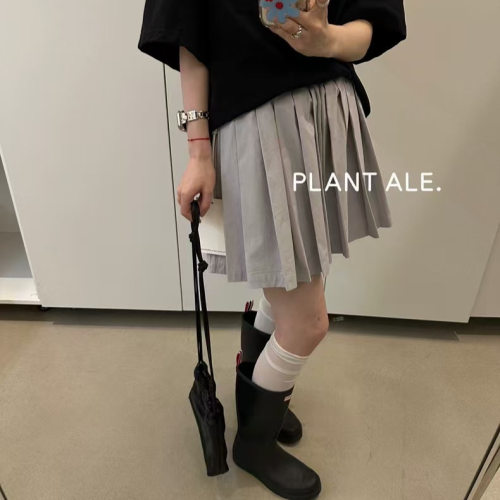 现货秒发一韩系辣妹超短百褶裙高腰抽绳百搭休闲半身短裙子KK6998