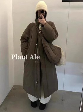Plant Ale 韩国爆款高端鹅绒服 沐泽白鹅绒长款羽绒衣女 配送挎包