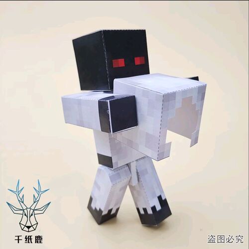 我的世界周边磁力实体303史蒂夫手工DIY纸模型超可动人偶手办剪纸