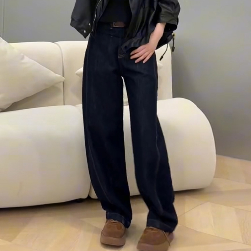 梨形报恩裤~显瘦阔腿牛仔裤女