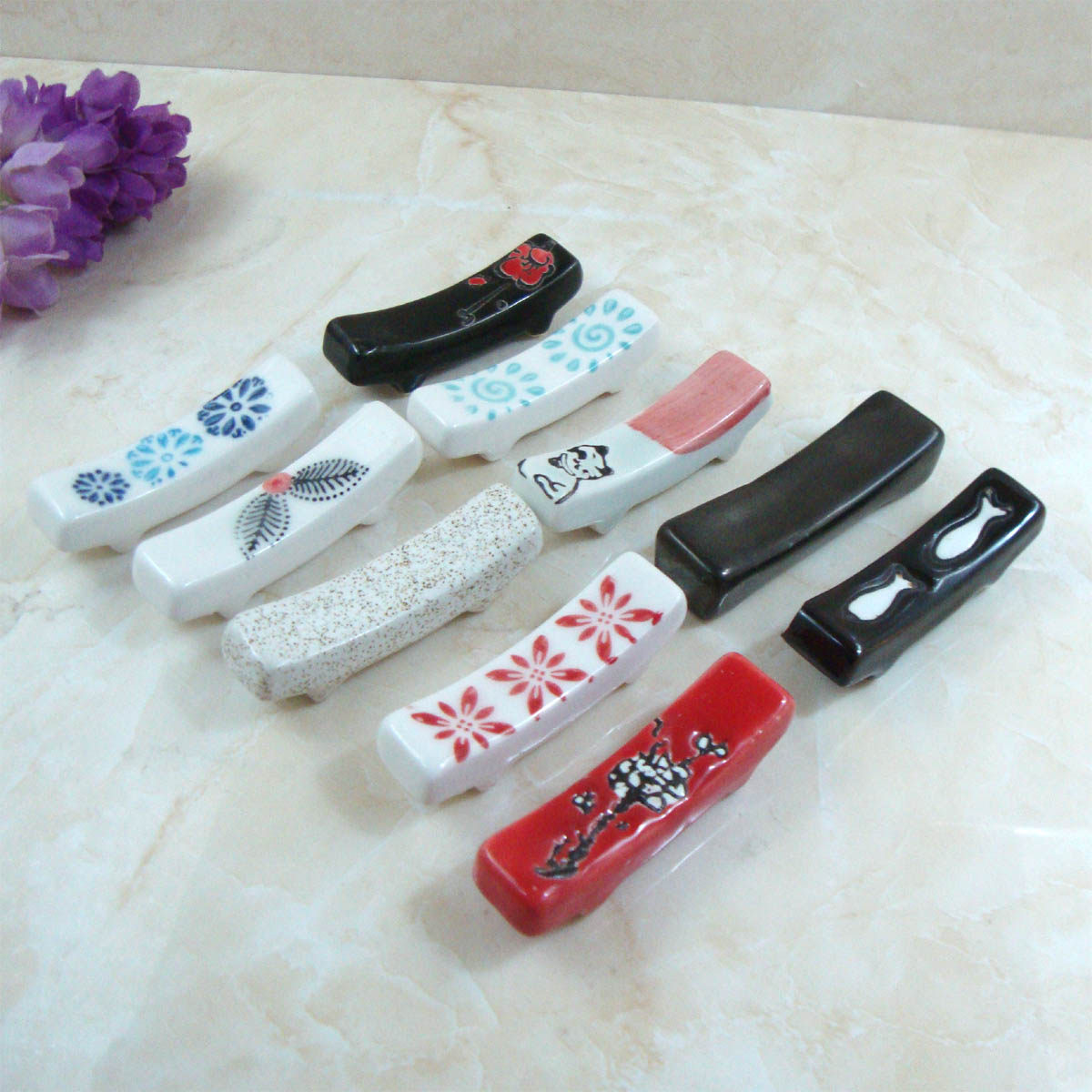 陶瓷筷子架日式韩式中式印花筷子托勺子垫现代筷托架10个包邮|ruв категории посуда, посуда, посуда./стойка - от Buy2taobao.com для оказания профессиональной услуги покупки агента Taobao