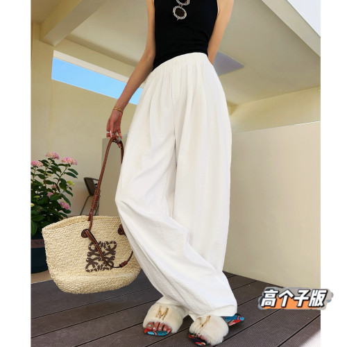 高腰原创猫猫家长裤加长女裤