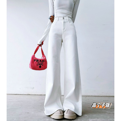 微喇长裤厚牛仔春季加长女裤