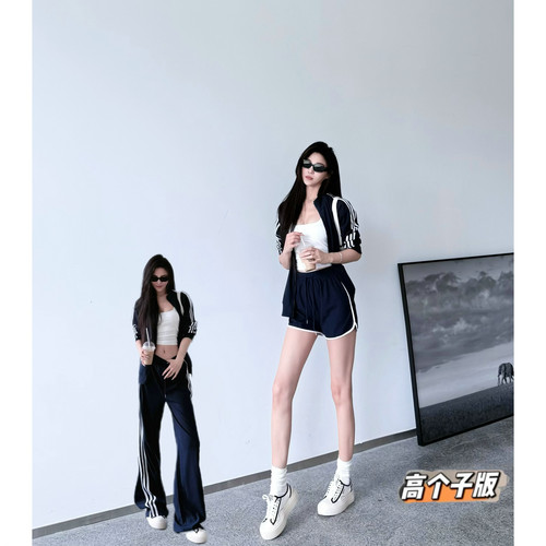 猫猫家秋冬三件套加长女裤套装