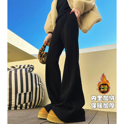 高腰原创猫猫家长裤加长女裤