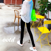 子 铅笔裤 猫猫家加长牛仔裤 女高腰黑色紧身显瘦2025秋冬超长小脚裤