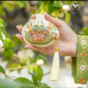 金蟾福兽中药香囊空袋艾草香包国风香袋刺绣配饰高端荷包随身挂件