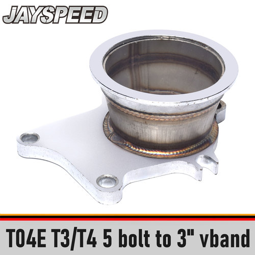 改装T04E T3/T4涡轮排气歧管法兰转3英寸V型卡箍转接座适配器