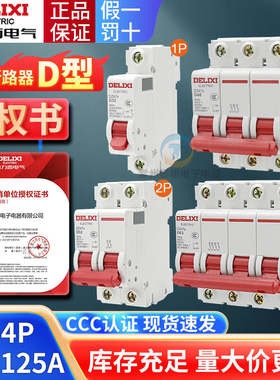 德力西D型空气开关断路器DZ47S