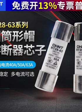 RT28-63 RO16正泰40A熔断器14X51mm陶瓷保险丝50A安保险管熔芯63