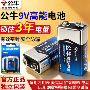 公牛6f22方型9v号方块万用表电池方形遥控器话筒烟雾报警器麦克风
