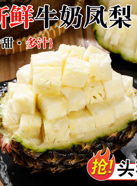 云南牛奶凤梨10斤新鲜水果当季香水菠萝整箱大果手撕凤梨无眼