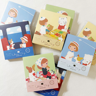 分装便签 日本古川纸工联名田凉子旅行限定便签 手账素材便签分装