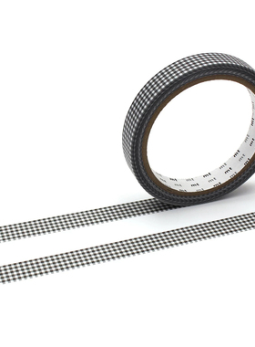 分装胶带 日本mt大卷黑格纹和纸胶带 手账胶带分装 圣诞手账素材