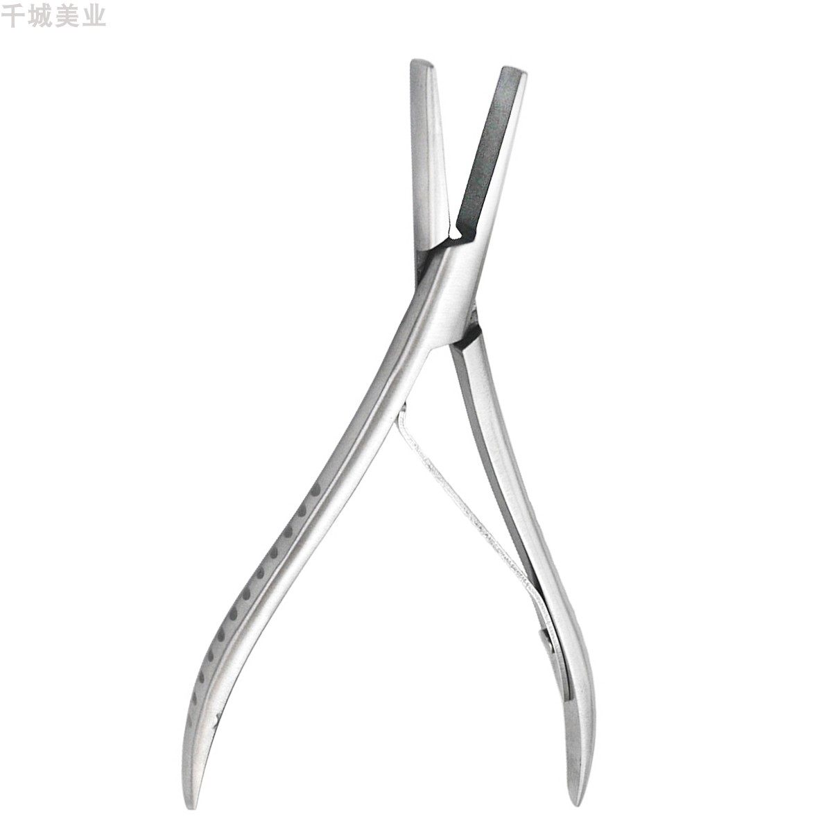 不锈钢接发钳平口纳米无痕接发钳接发工具拆发片发钳 宽口钳子