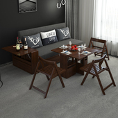 实木沙发床茶几书桌一体客厅多功能两用新中式 推拉床可折叠2026年