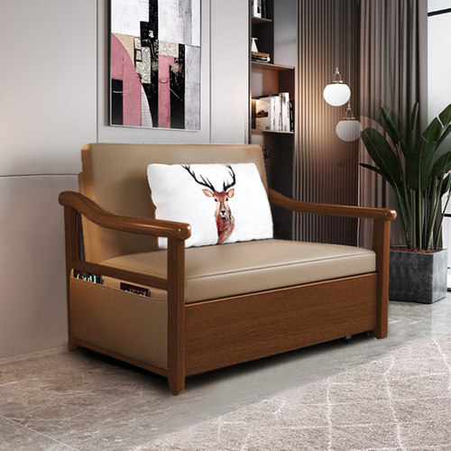 广东家具可折叠实木多功能沙发床