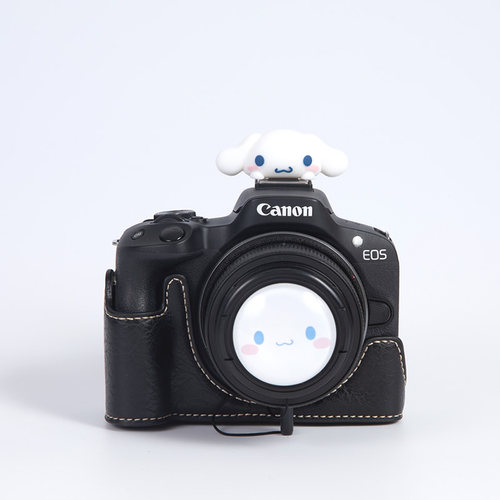 适用富士相机热靴52镜头盖49佳能55mm索尼58mm微单反43玉桂狗可爱