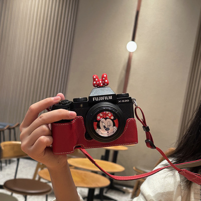 富士XT30三代保护套xt50xm5xs2010皮套红色适用于xt5壳x100vi底座