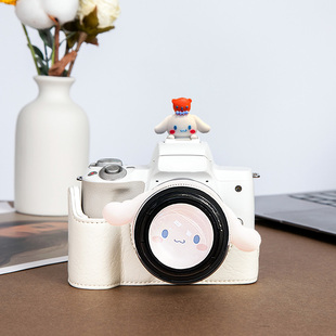 适用佳能M50二代相机保护套M50皮套底座半套壳配件卡通可能热靴盖