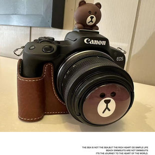 小棕熊相机镜头盖热靴富士XT5 52mm适用佳能R50小痰盂R10索尼A7C