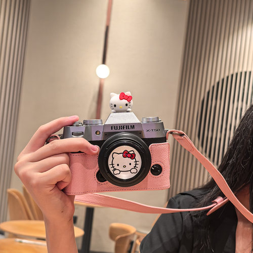 富士XT50保护套XS20XT30二代X100VIXT5相机包配件粉色皮套xm5xe5