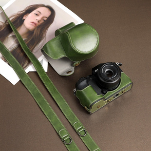 适用富士XS20相机包微单配件保护套底座绿色斜挎有肩带1545镜头