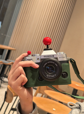 富士保护套适用于xs20壳xt30三代二相机套xt5xt50真皮皮套XM5底座