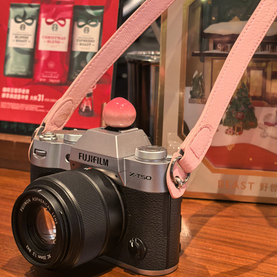 微单反数码相机肩带保护盖小红书同款粉色小桃子背带热靴盖防尘