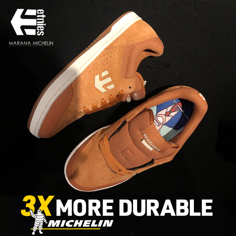 ETNIES翻毛皮系带低帮中底滑板鞋