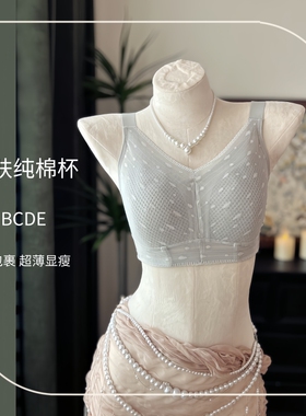 亲肤纯棉杯 BCDE光面无痕薄款大胸显小全罩杯无钢圈调整型内衣