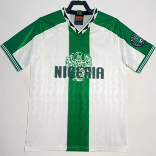 复刻版1996年尼日利亚客场复古老款球衣 10号奥科查短袖足球服男