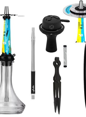 amotion valv赛车水烟壶单管阿拉伯水烟 hookah铝合金插口水烟