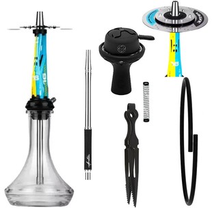 amotion valv赛车水烟壶单管阿拉伯水烟 hookah铝合金插口水烟