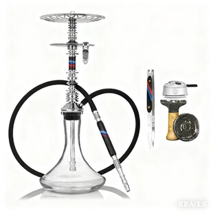 VZ hookah 不锈钢大号 双盘 俄罗斯水烟壶 酒吧 夜店 水烟吧