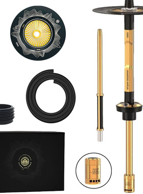 新款金色阿帕奇大号单管水烟壶Alpha ORO Hookah Shisha