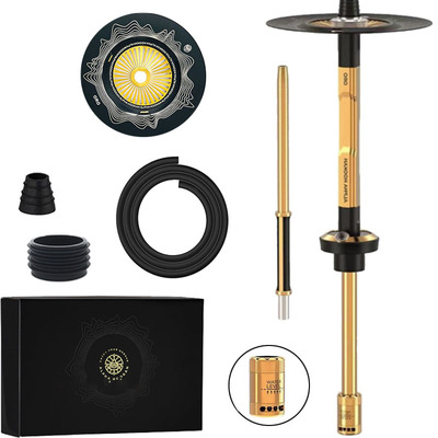 新款金色阿帕奇大号单管水烟壶Alpha ORO Hookah Shisha