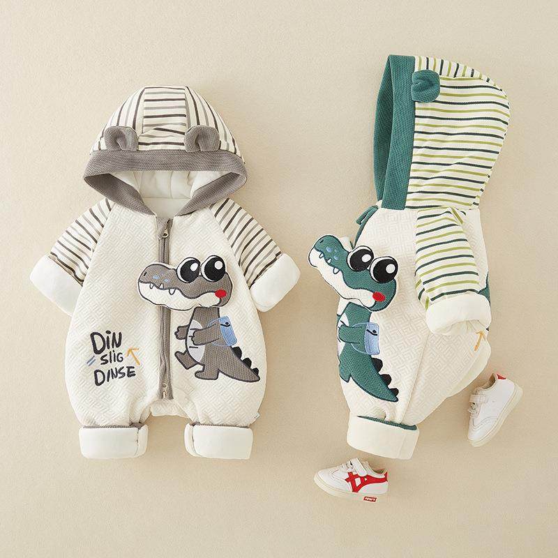 新生婴幼儿冬季卡通鳄鱼棉衣保暖连体衣男女宝宝衣服爬服外出哈衣,童装/婴儿装/亲子装,连身衣/爬服/哈衣,淘宝优惠券,粉丝福利购,淘宝优惠卷