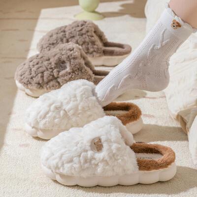 慈溪棉拖鞋女士春秋冬天居家用室内防滑厚底月子鞋家居保暖情侣男