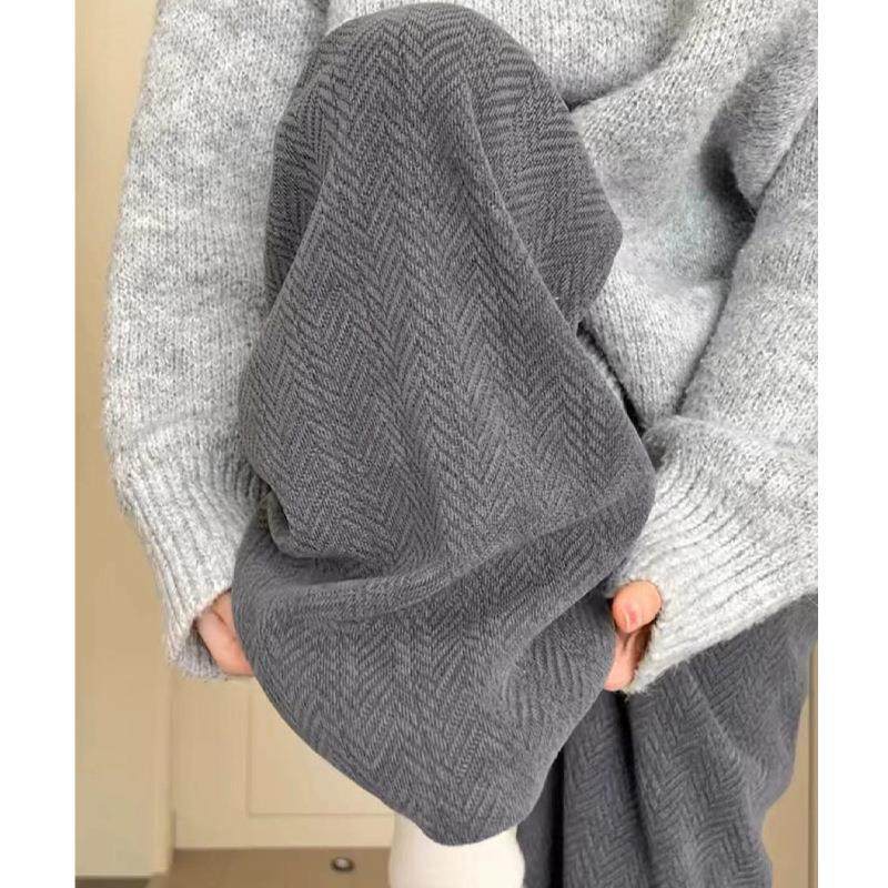 人字纹雪尼尔阔腿裤女秋冬新款宽松慵懒风直筒裤垂感高腰加绒裤子,女装/女士精品,休闲裤,淘宝优惠券,粉丝福利购,淘宝优惠卷