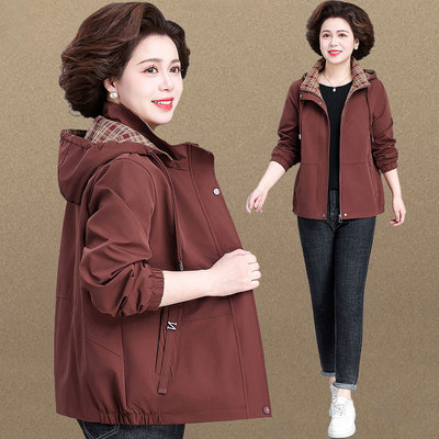 中老年妈妈秋季短款休闲外套